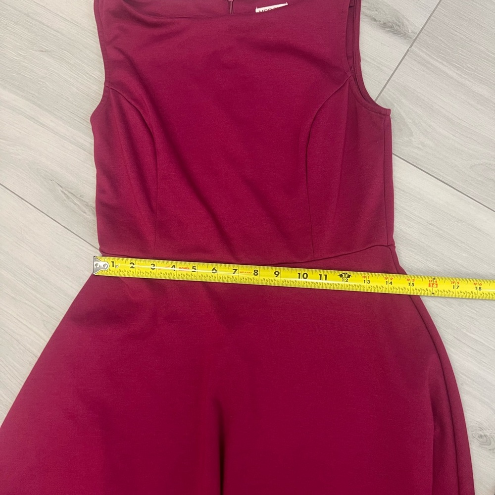 Merona Fuchsia Pink Sleeveless Boatneck Fit & Flare Dress Sz S/P Spring‎ Retro - Picture 7 of 7